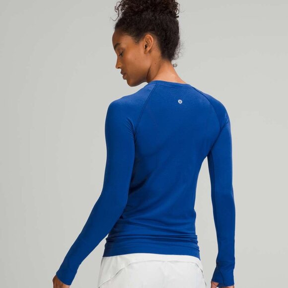 Swiftly Tech Long Sleeve Shirt 2.0 Symphony (Royal / Sapphire) Blue HIP length - Picture 2 of 4